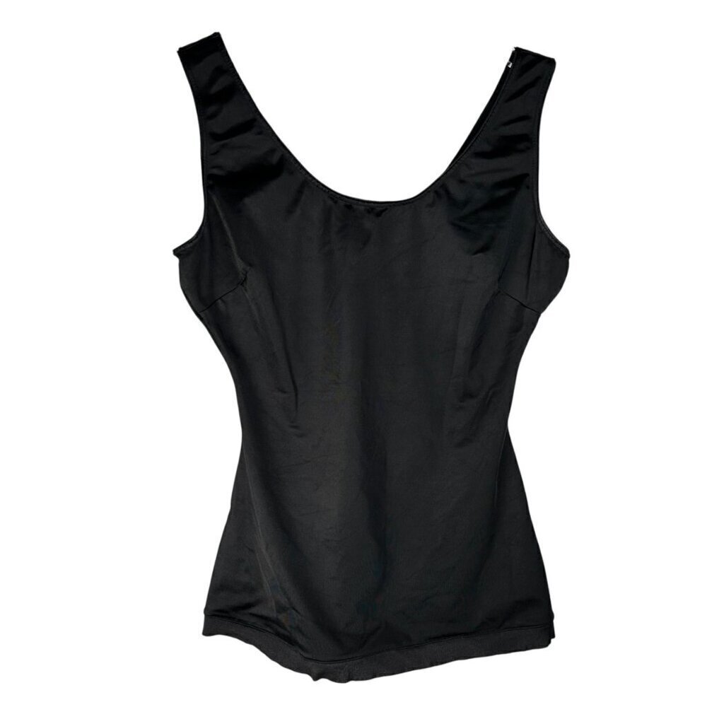 Spanx Large Black Compression Tank Top Smoothing Figure Flattering